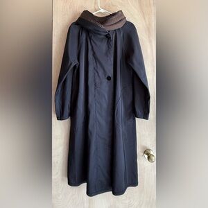 Mycra Pac Donatella Reversible Raincoat Hooded Bronze Black Small 6-8 NWOT